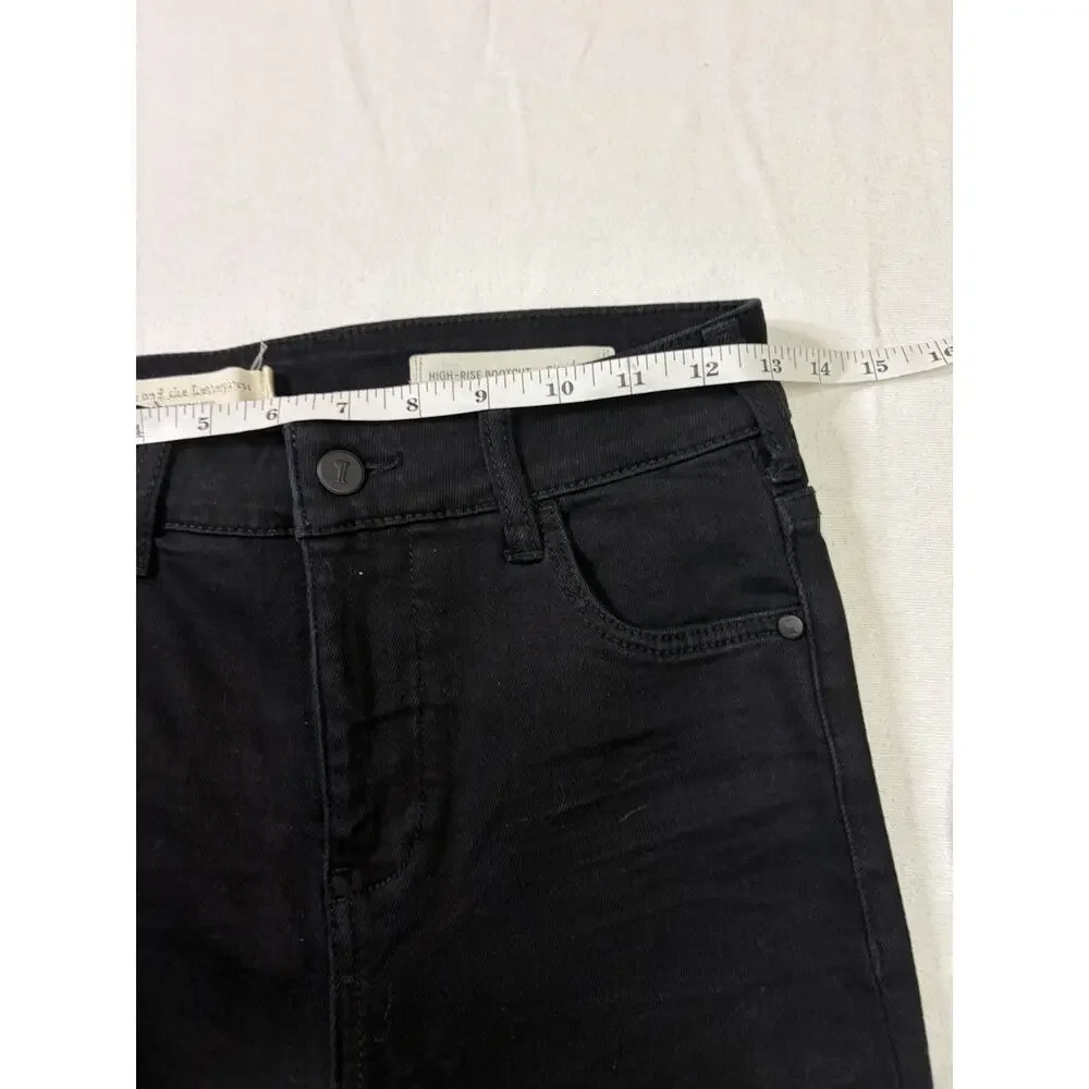 Pilcro Anthropologie Jeans Women’s Size 25 High Rise Bootcut Black Stretch Denim